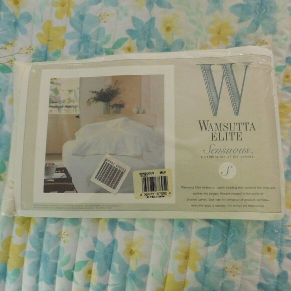 NEW Wamsutta Elite Sensuous Ivory Twin Flat Sheet 250 TC Brushed Cotton Milk - Picture 3 of 4